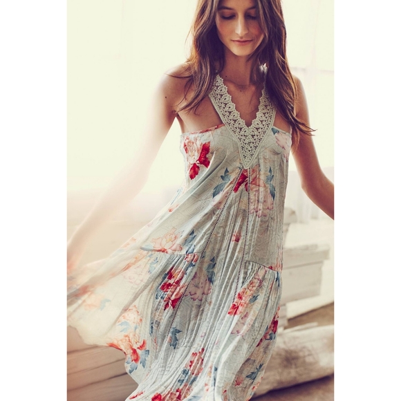 Anthropologie Other - Anthro | Eloise - Silky Floral Slip Dress